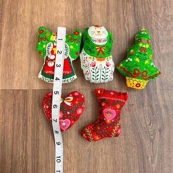 Vintage Scandinavian Folk Christmas Ornaments Handmade 70's Cottage Core (5) - Picture 9 of 9